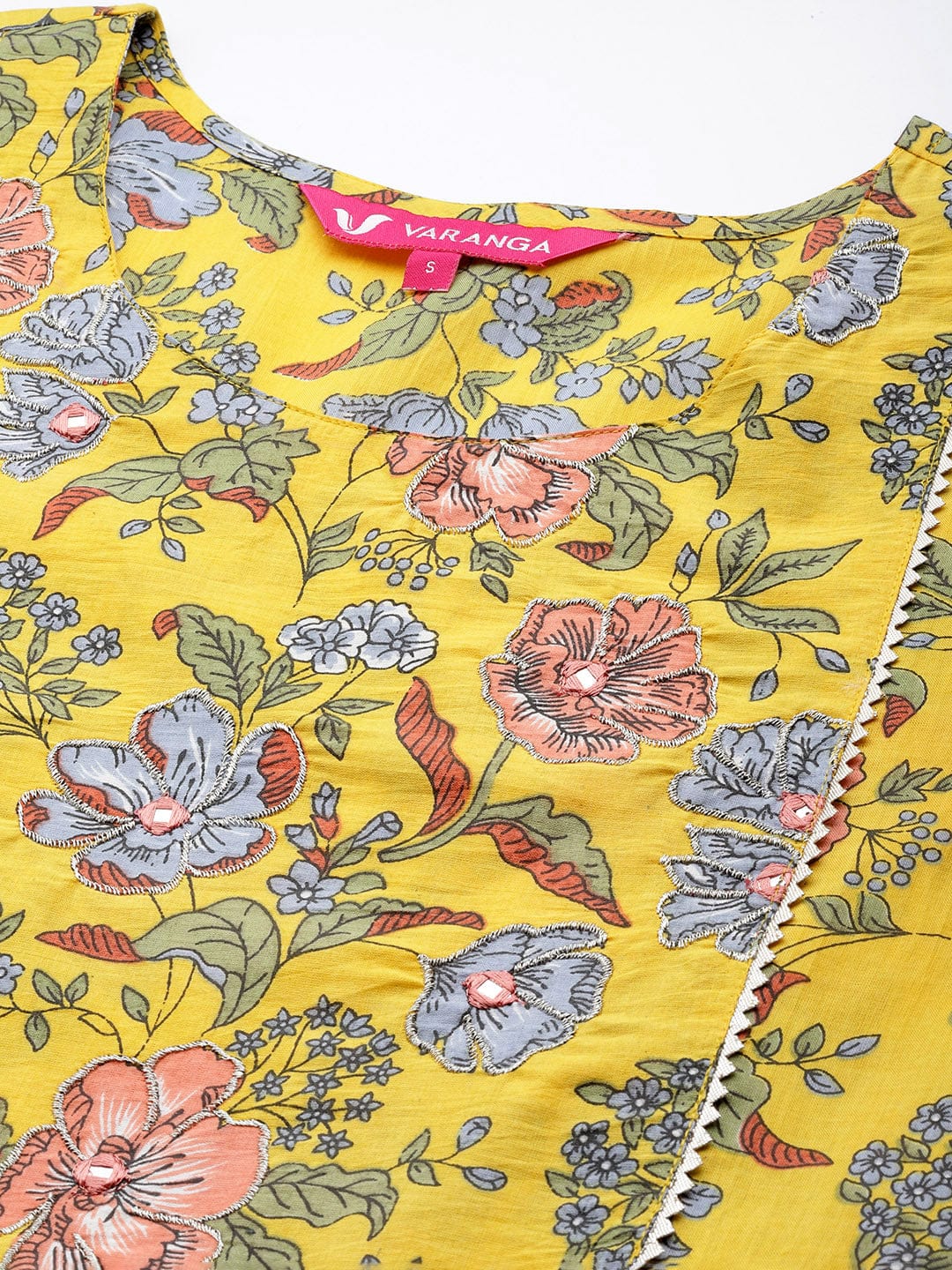 Varanga Women Empire Pure Cotton Kurta with Trousers & With Dupatta