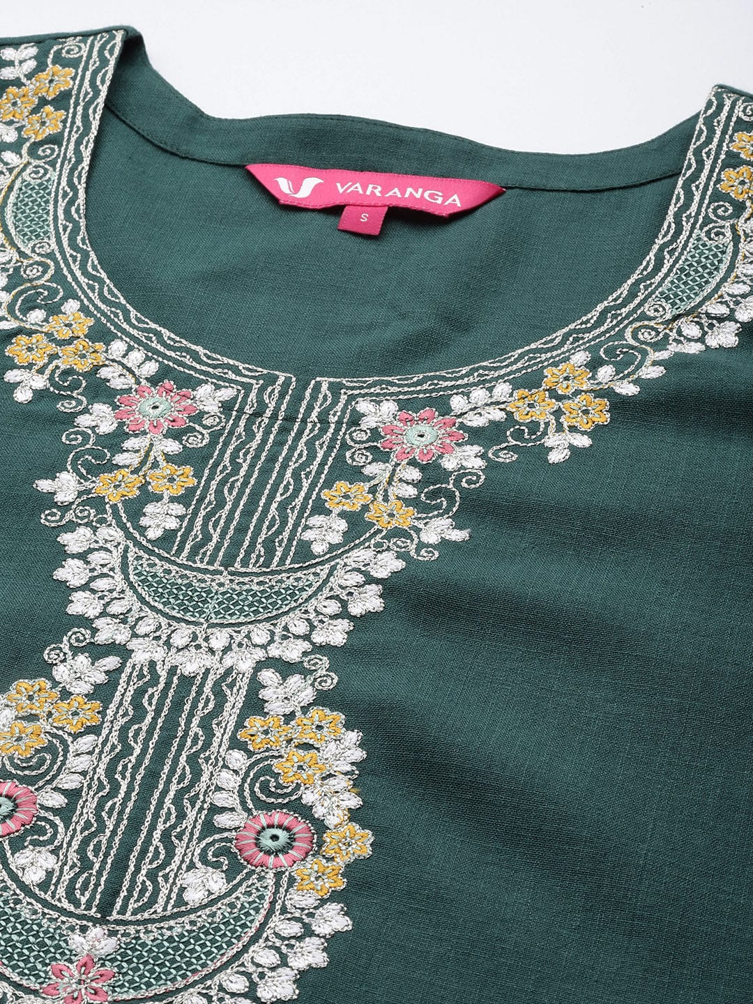 Varanga Floral Zari Embroidered Kurta With Trousers & Dupatta