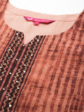 peach-printed-round-neck-with-slit-three-quarter-sleeves-straight-kurta-paired-with-contrast-bottom-and-dupatta-vskd31313