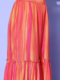 Yellow Abstract Printed Straight Kurta Paired With Sharara And Dupatta