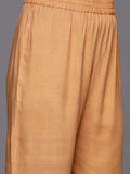 Rust Bandhani Printed Embellished With Gota A-Line Kurta Paired With Tonal Solid Bottom And Tonal Chiffon Dupatta