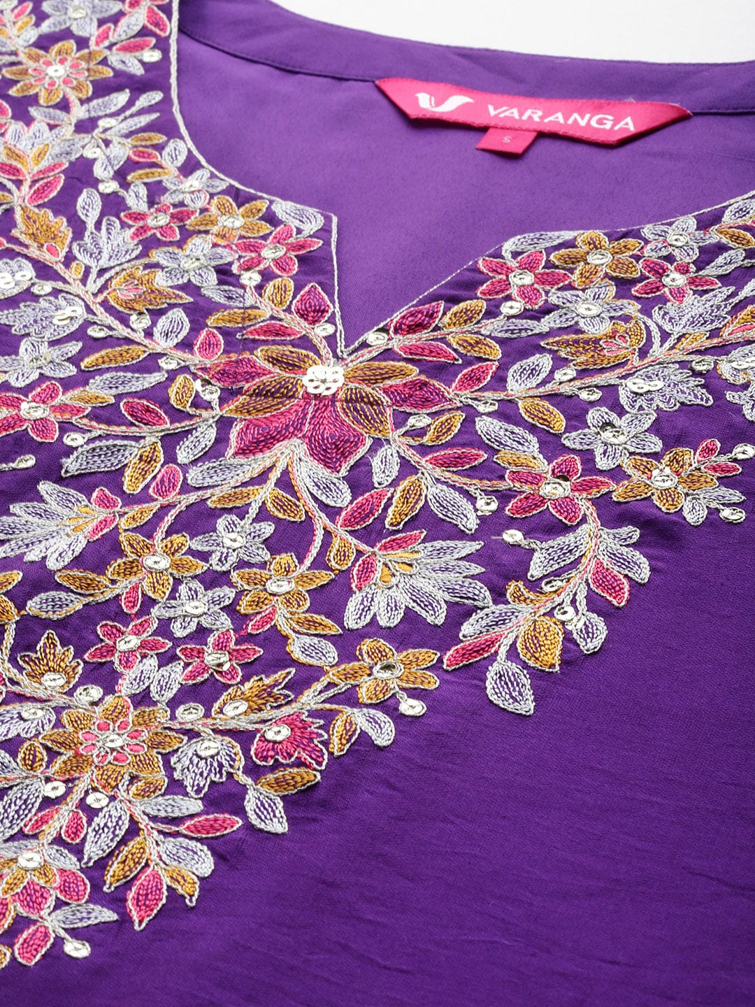 Floral Embroidered Straight Kurta Paired With Bottom And Dupatta