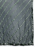 Grey Yoke Embroidered Straight Kurta Paired With Tonal Solid Bottom And Dupatta