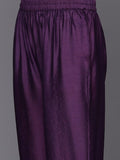Varanga Purple Bandhani Printed Anarkali Kurta With Bottom And Dupatta