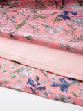 Varanga Women Pink Floral Printed V-Neck Anarkali Kurta Paired With Dupatta