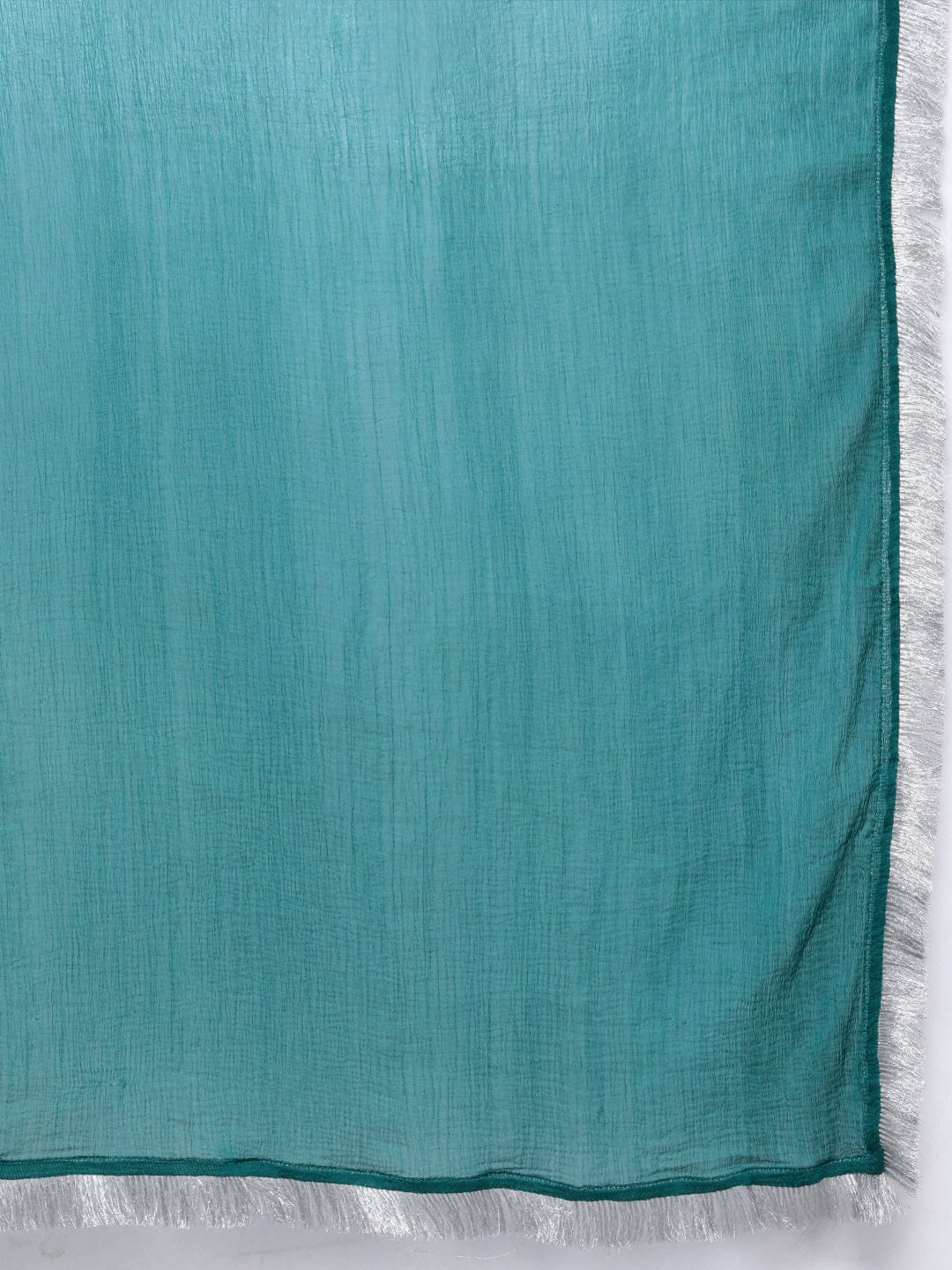 Varanga Women Turquoise Blue Lehariya Printed A-Line Kurta Paired With Tonal Bottom And Dupatta