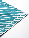 Varanga Women Turquoise Blue Lehariya Printed A-Line Kurta Paired With Tonal Bottom And Dupatta