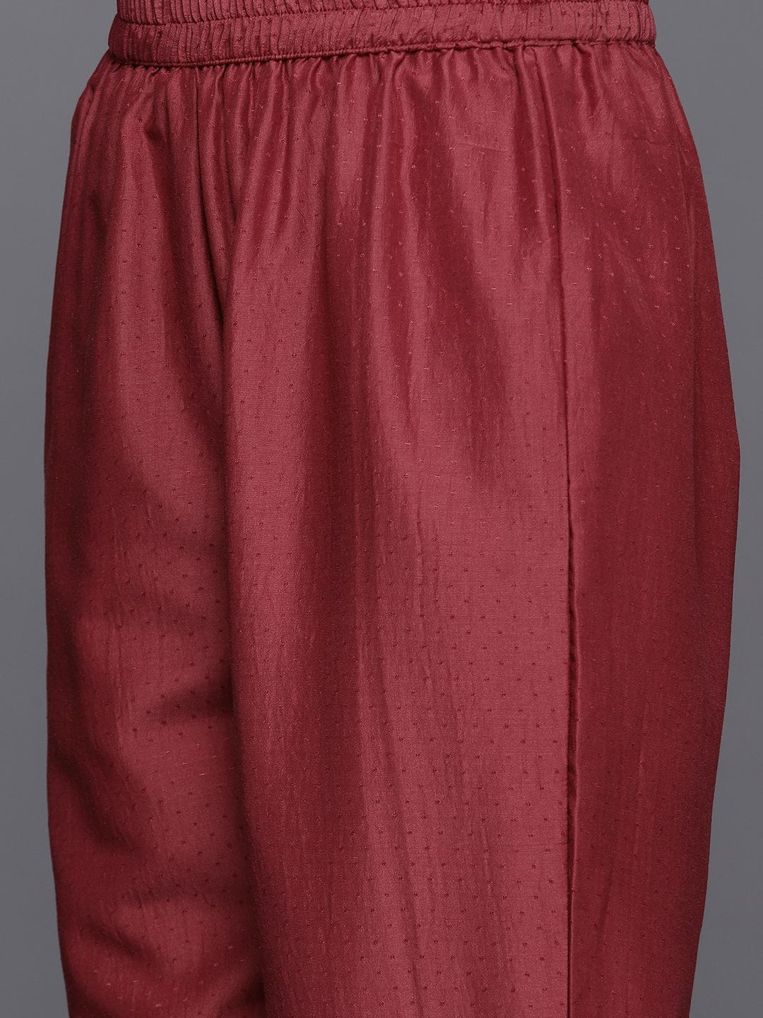 Varanga Rust Embroidered Kurta With Straight Pant And Dupatta