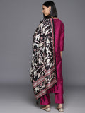 Varanga Women Straight Emroidered Kurta With Printed Bottom