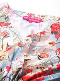 Varanga Women Multi Colour Floral Printed Top Paired With Tonal Printed Bottom