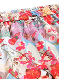 Varanga Women Multi Colour Floral Printed Top Paired With Tonal Printed Bottom