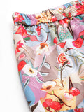 Varanga Women Multi Colour Floral Printed Top Paired With Tonal Printed Bottom