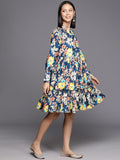 Varanga Floral Print A-Line Dress