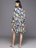 Varanga Floral Print A-Line Dress