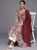 Varanga Printed Gotta Patti Georgette Anarkali Kurta with Dupatta