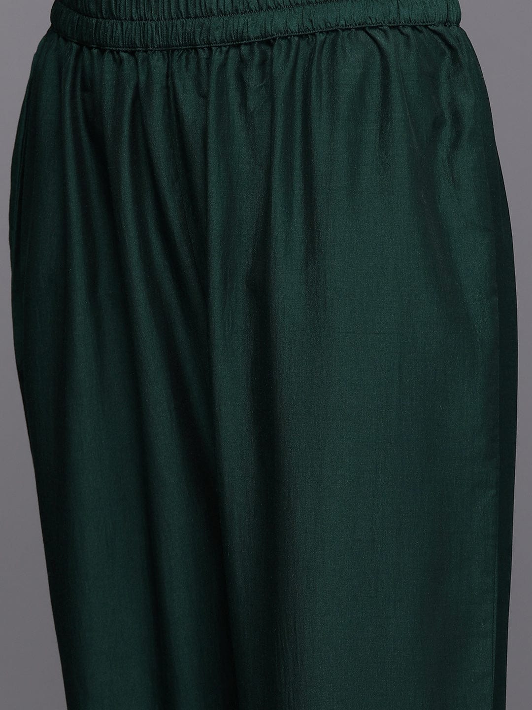 Varanga Women Green Embroidered Straight Kurta With Bottom And Dupatta