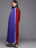 Varanga Women Women Red Embroidered Straight Kurta With Bottom And Dupatta