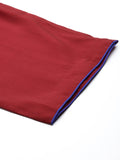 Varanga Women Women Red Embroidered Straight Kurta With Bottom And Dupatta