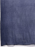 Varanga Women Women Navy Blue A-Line Kurta Paired With Bottom And Dupatta
