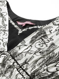 Varanga Women Off-White And Black Floral Printed Kurta With Bottom And Dupatta