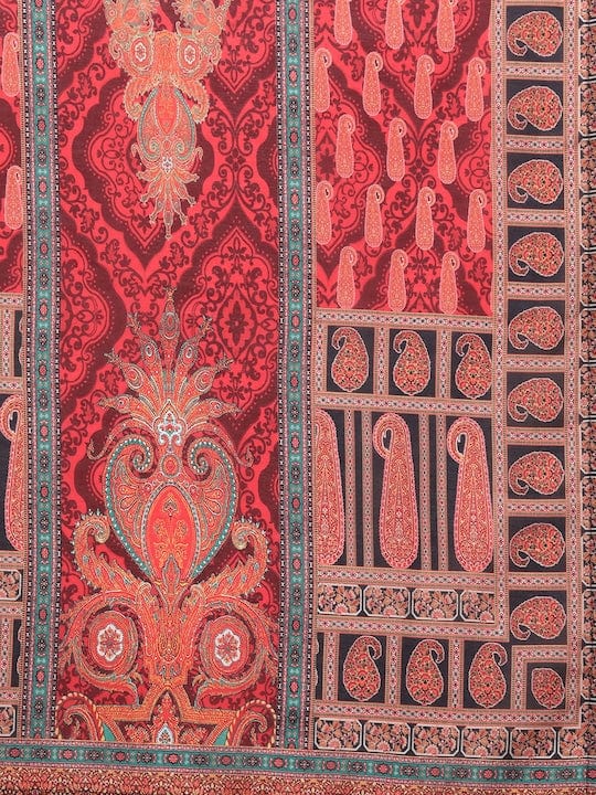 Varanga Women Rust Paisley Printed Kurta With Bottom And Printed Dupatta