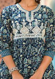 Varanga Zari Embroidered Mandrin Collar Straight Kurta With Bottom And Dupatta