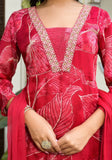 Varanga V-Neck Thread Sequins Embellished Straight Kurta With Solid Bottom Chiffon Dupatta