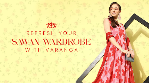floral kurta set banner - Varanga