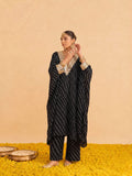 Midnight Bandhani Women Kaftan Set
