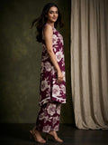 Floral Printed Sleeveless Kurta With Trouser