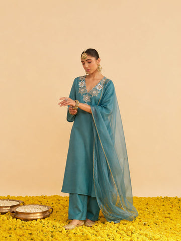 The Sage Blossom Women Kurta Set