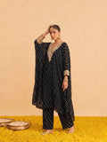 Midnight Bandhani Women Kaftan Set