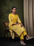 Varanga Women Ikat Printed Boho Look With Tassel Kurta & Trouser