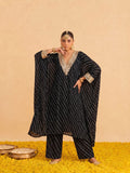 Midnight Bandhani Women Kaftan Set