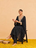 Midnight Bandhani Women Kaftan Set