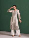 The Sandalwood Paisley Pure Silk Festive Women's Kurta Set