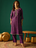 Kurta With Zari Embroidery, Teamed With Trousers And Paired With Dupatta Featuring  Lace Detailing