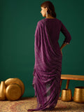 Kurta With Zari Embroidery, Teamed With Trousers And Paired With Dupatta Featuring  Lace Detailing