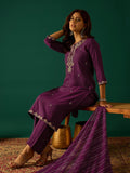 Kurta With Zari Embroidery, Teamed With Trousers And Paired With Dupatta Featuring  Lace Detailing