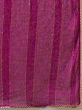 Bandhani-Printed Anarkali With Zari-Embroidered Yoke, Paired With Solid Trousers And Dupatta