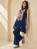 Denim Co-Ord Set Featuring An Ethnic Embroidered Panel