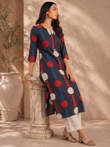 A-Line Geometric Prints Kurta