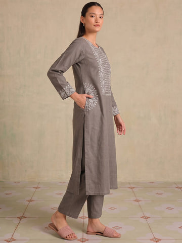 The Sandstone Lattice Women Kurta Set