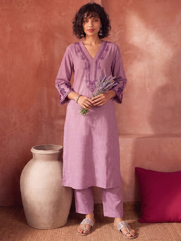 Women's Festive Mirror Work Kurta Set