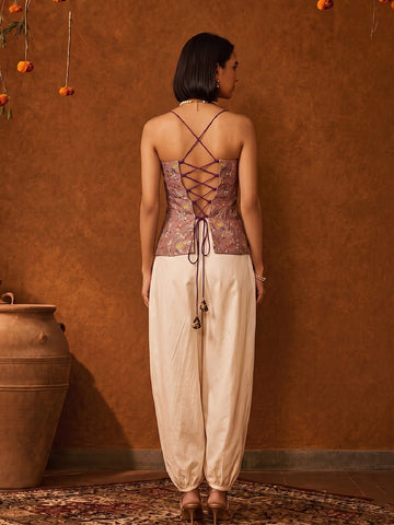 The Rosewood Slit Corset Top