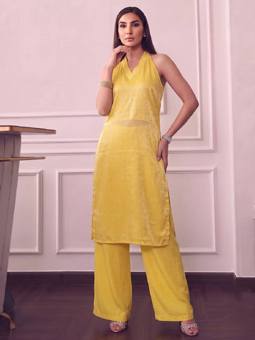 Varanga Women Chanderi Silk Kurta with Palazzos