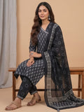 Varanga Women Ethnic Jaipuri Printed  Angrakha Wih Salwar  & Dupatta
