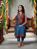 Indigo Geometric Printed Kurta Set