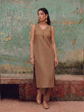 The Roasted Mocha Women's Kurta Set With Sequinned Floral Dupatta