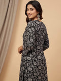 Varanga Women Ethnic Black Kurta Set With Dupatta